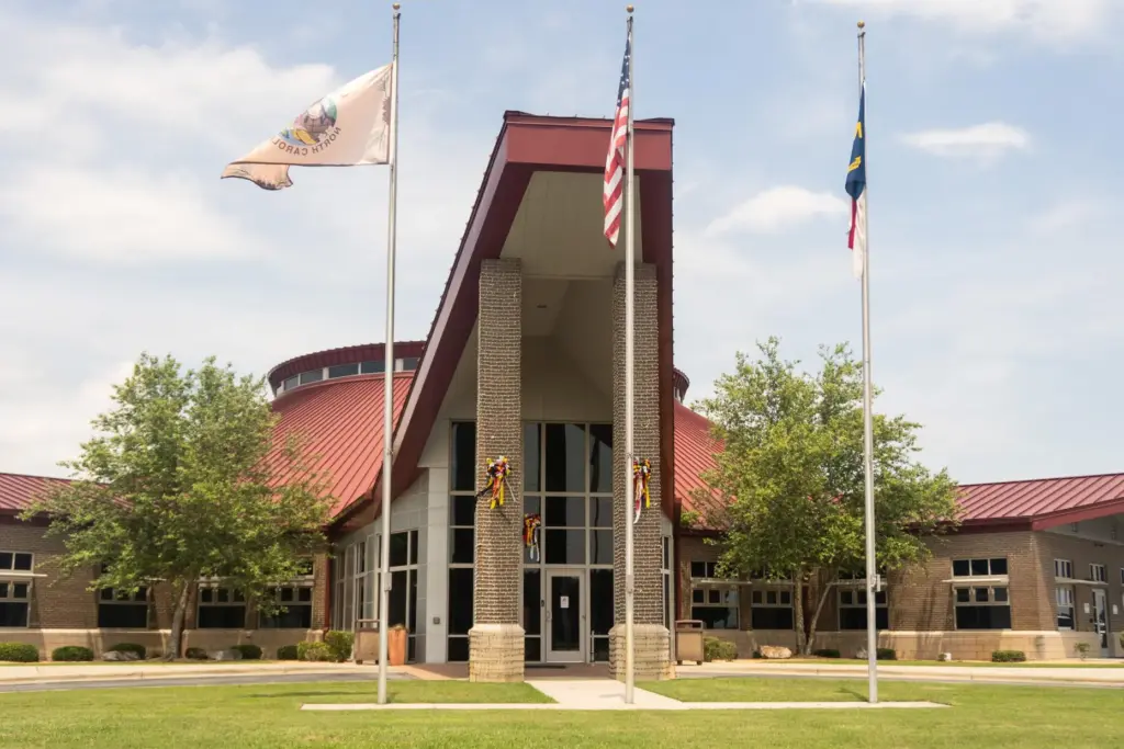 The Lumbee Tribe government offices and citizen housing.