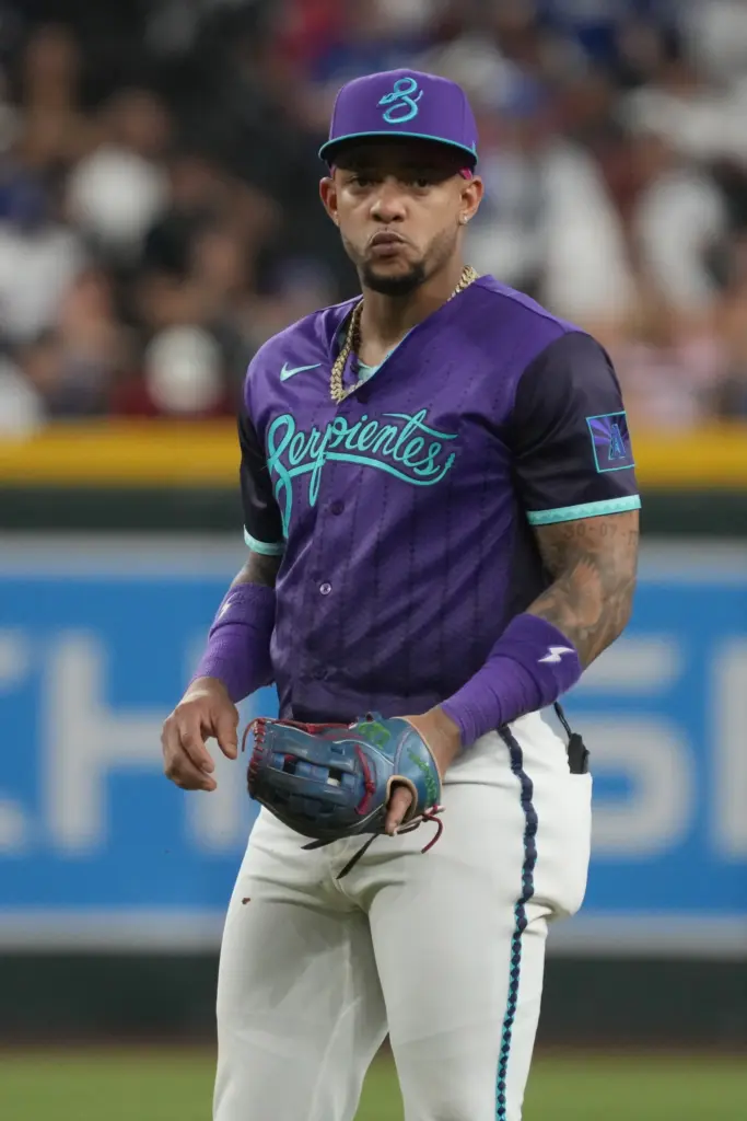 Arizona Diamondbacks second baseman Ketel Marte (4) in the first...