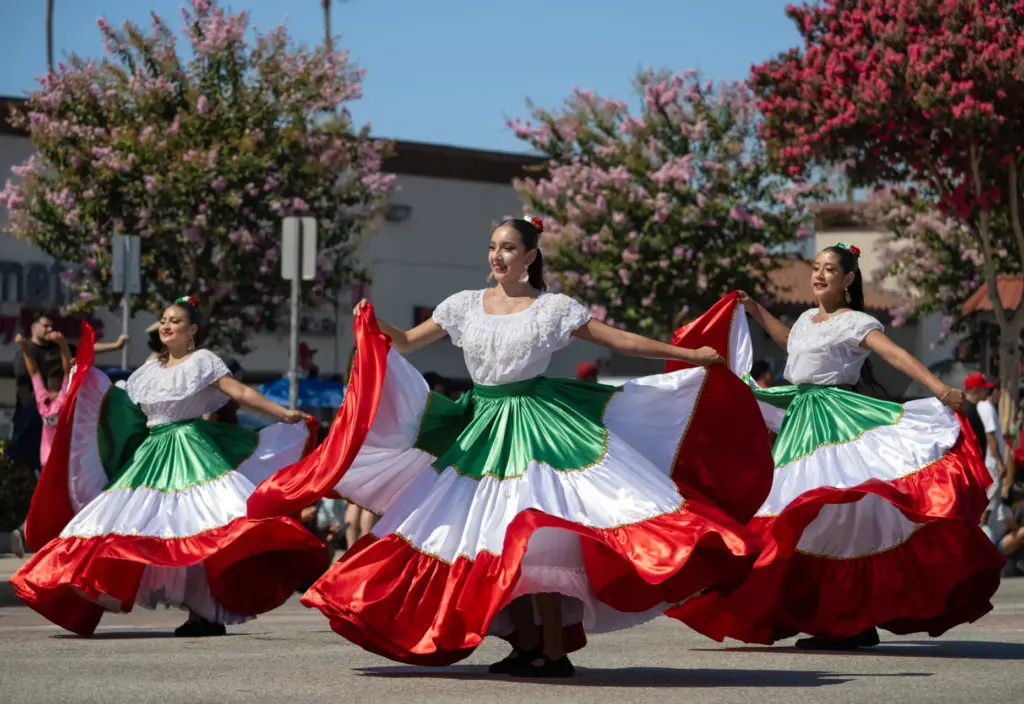 Ballet Folklorico dancers with Corona Dance Studio perform in the...