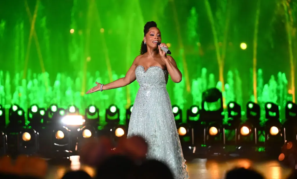 Anika Noni Rose, animated Tiana, performs during âDisney Princess: The...