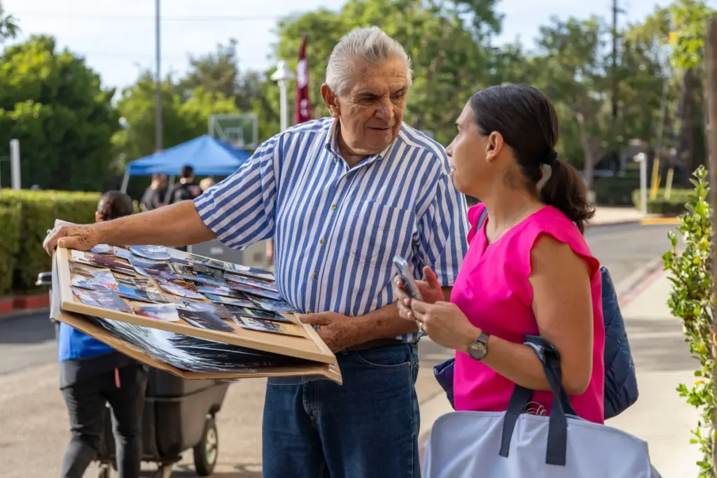 Raul Diaz, on the left, and Sandra Diaz help her...