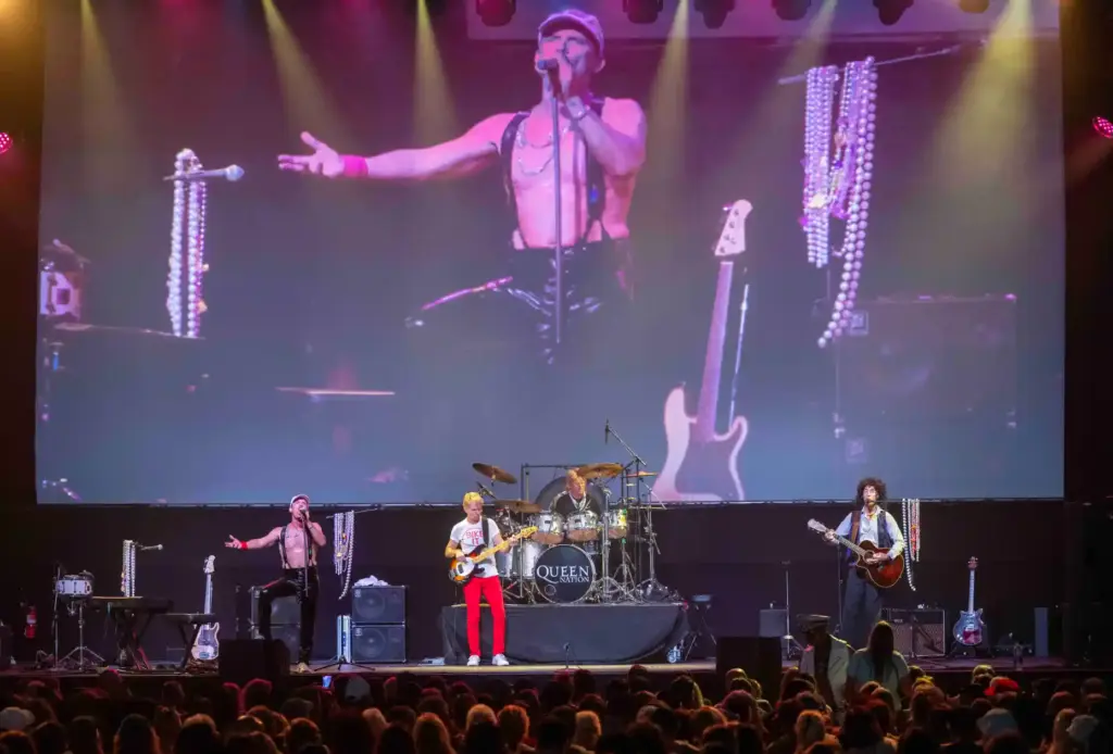 Queen Nation, a Queen tribute band, perform in The Hanger...