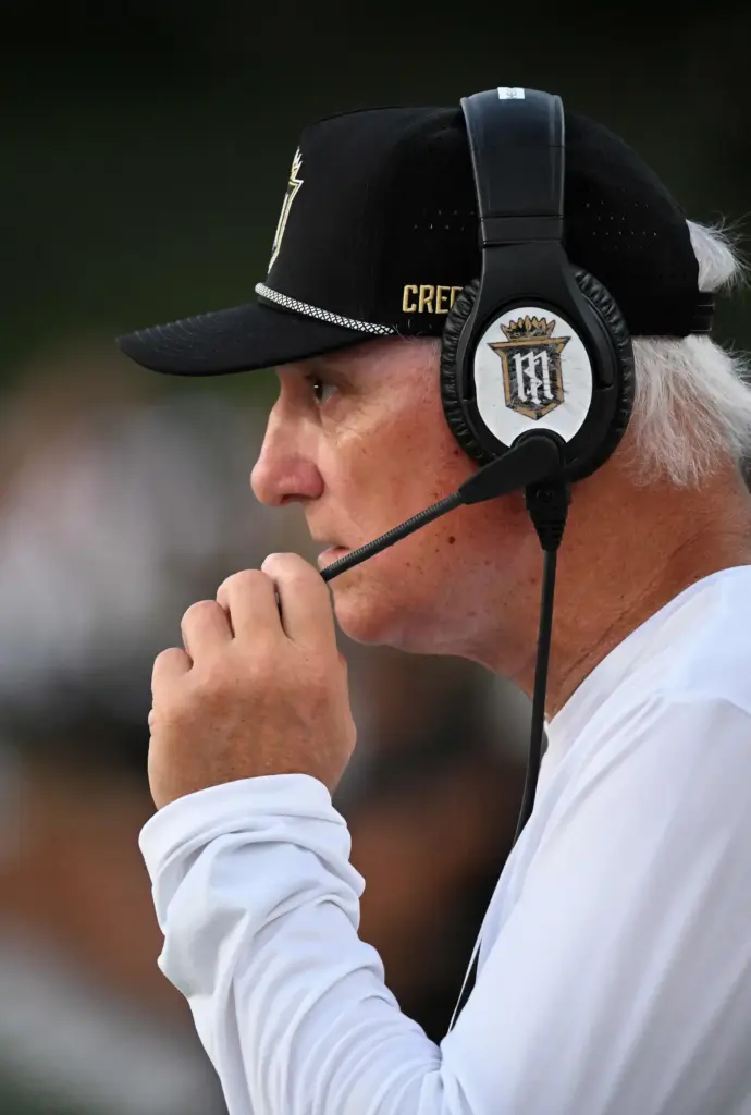Servite’s new head coach Rick Garretson at a football game...