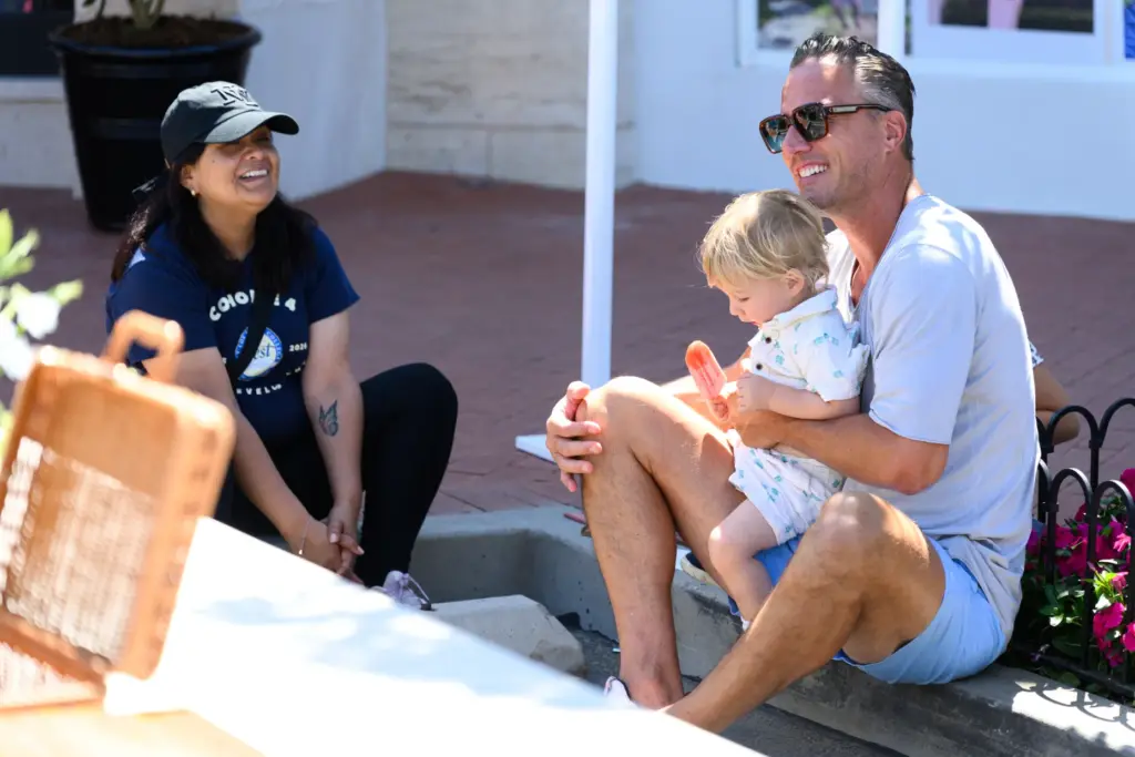 Hundreds attended the grand reopening of the Palisades Village on...