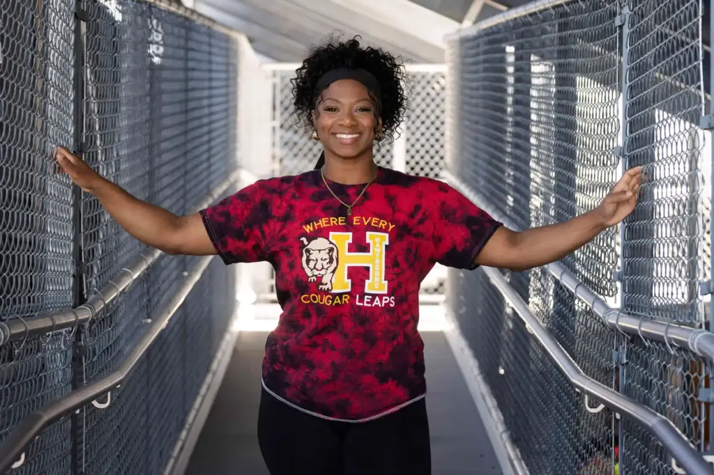 Head Coach Jazmin Gamble poses for a photograph at Hawthorne...