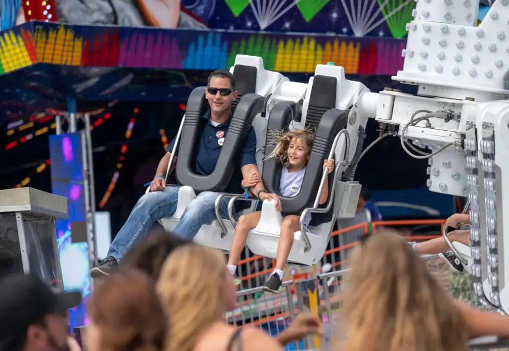 Joe Marcin and his daughter, Julia Marcin, 8, of Newport...