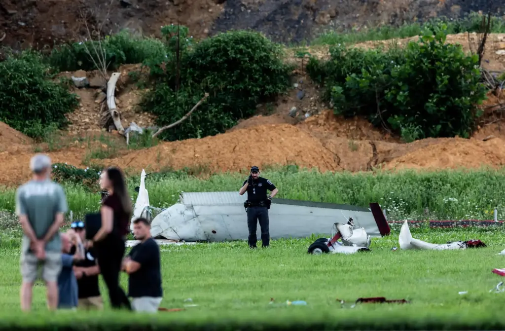 Authorities investigate a crash between a Pennsylvania State Police helicopter and a small plane.