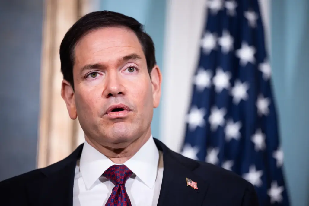 Secretary of State Marco Rubio speaks alongside Paraguay’s Vice President...
