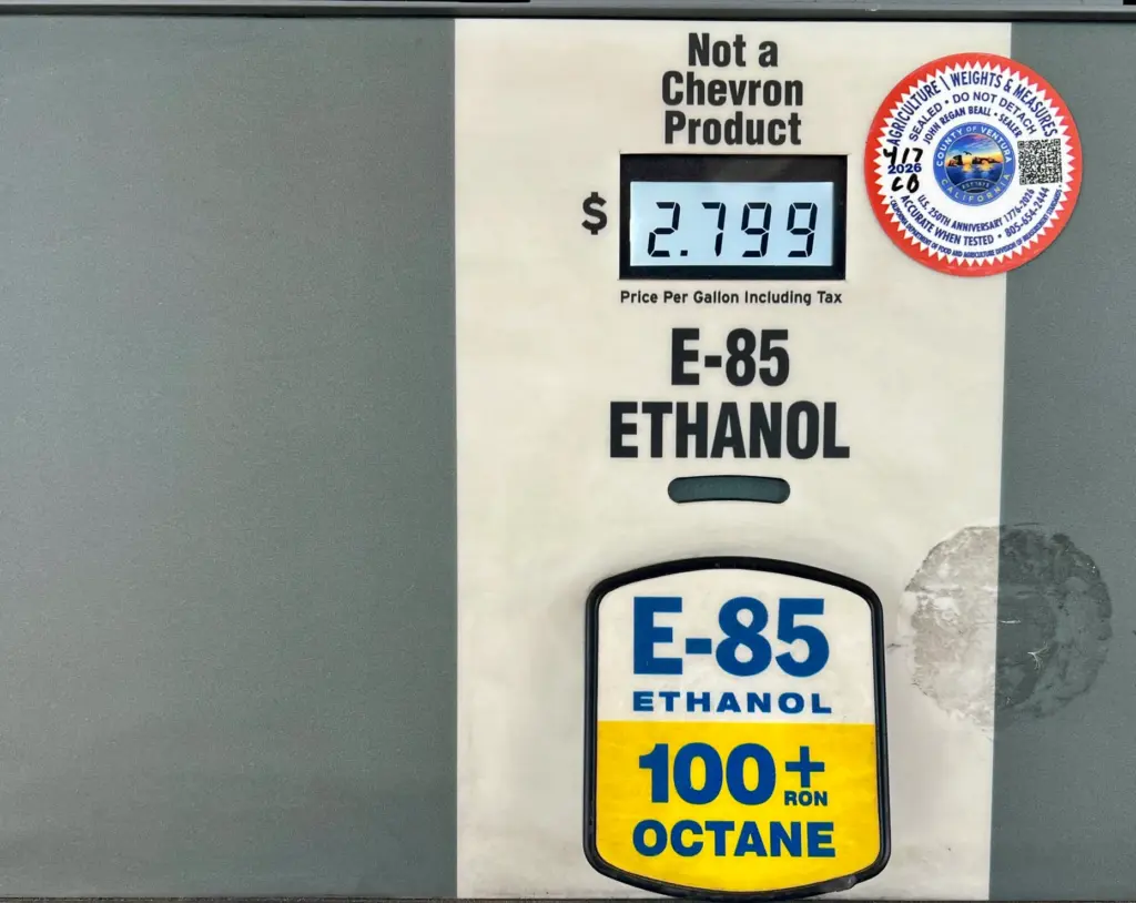 Simi Valley Chevron Station sells Flex Fuel E85 on Cochran...