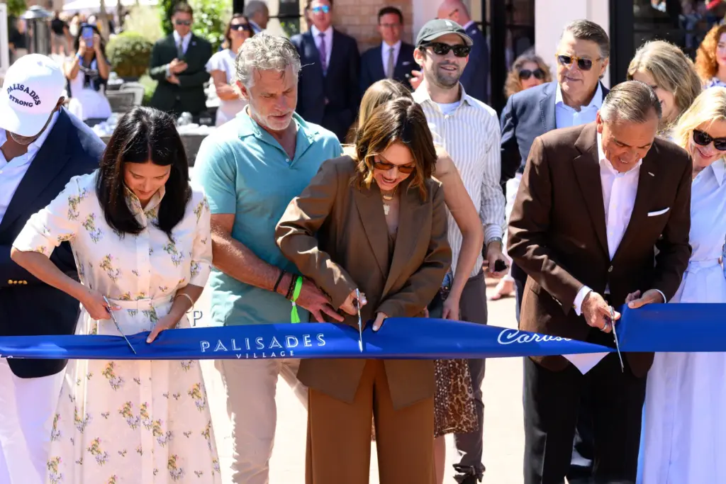 Hundreds attended the grand reopening of the Palisades Village on...