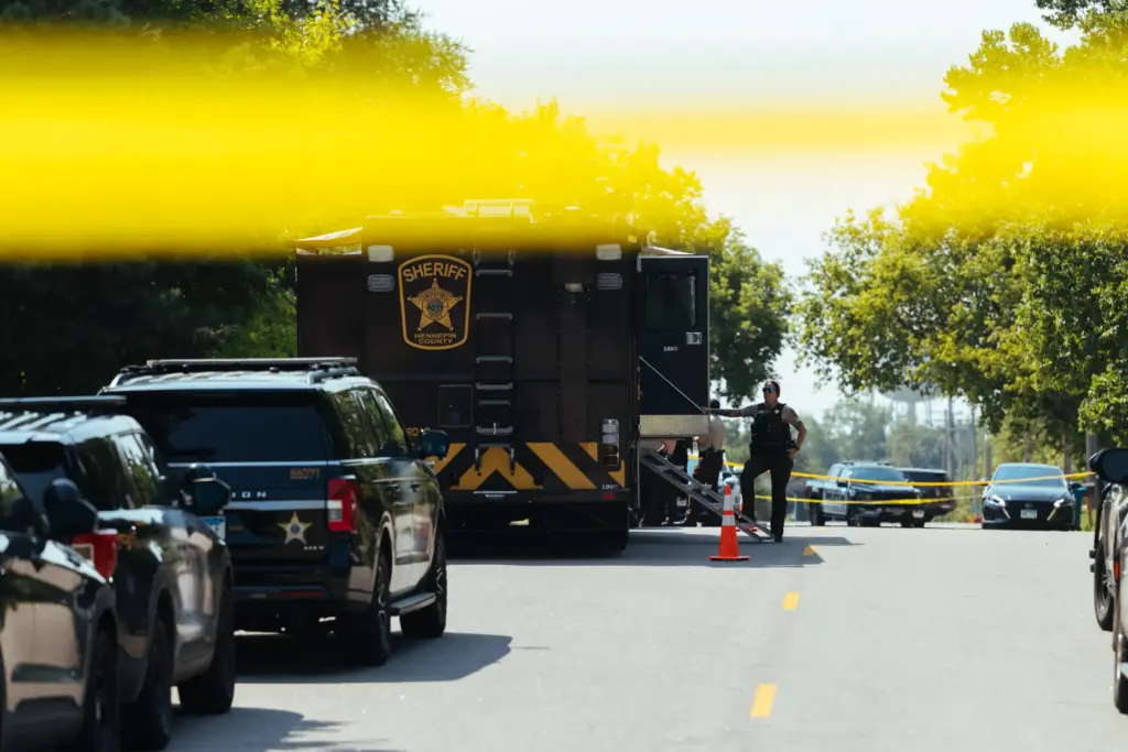 Law enforcement respond to a call at a home daycare,...