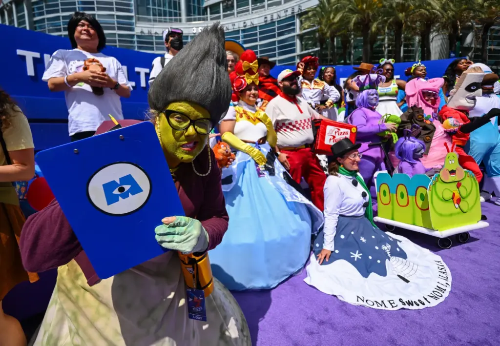 Andrea Seale, dressed as Roz from Monsters, Inc., at a...