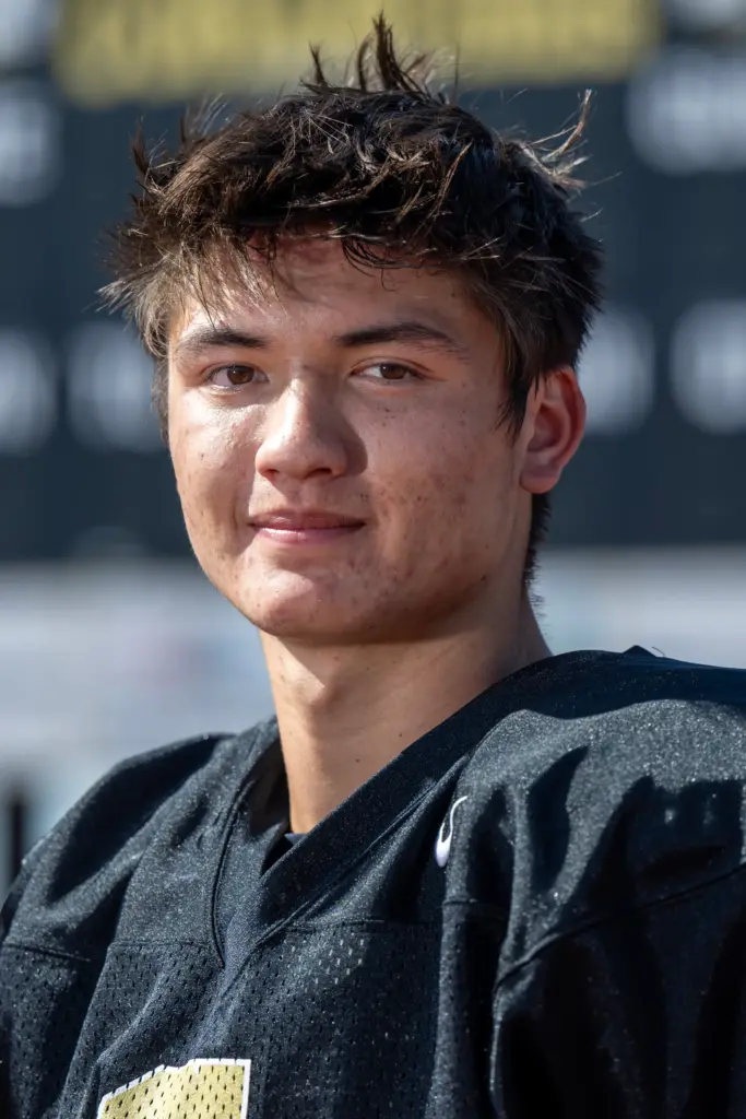 Noah McClary, Canyon High School wide receiver and defensive back,...