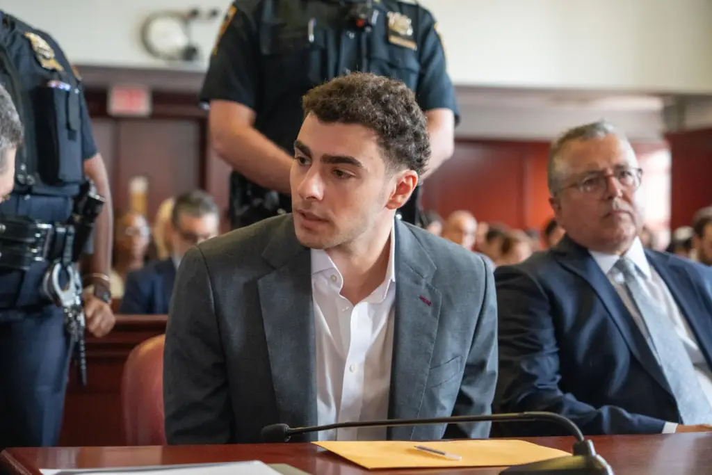 Luigi Mangione appears for a pre-trial hearing at Manhattan Criminal...