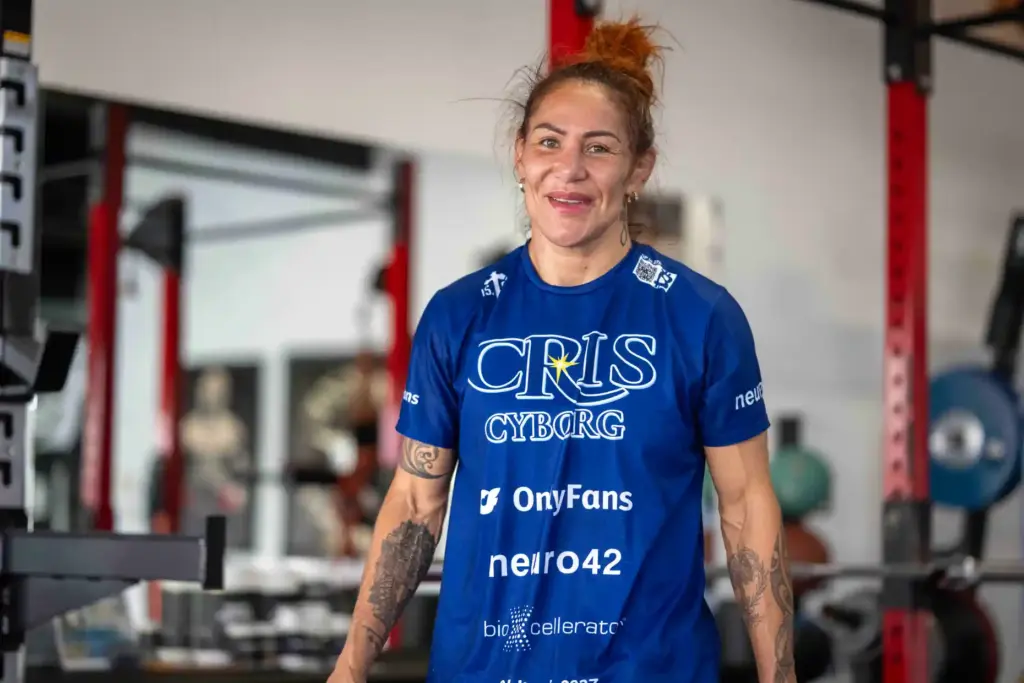 PFL featherweight champion Cris Cyborg works with Thai Boxing coach...