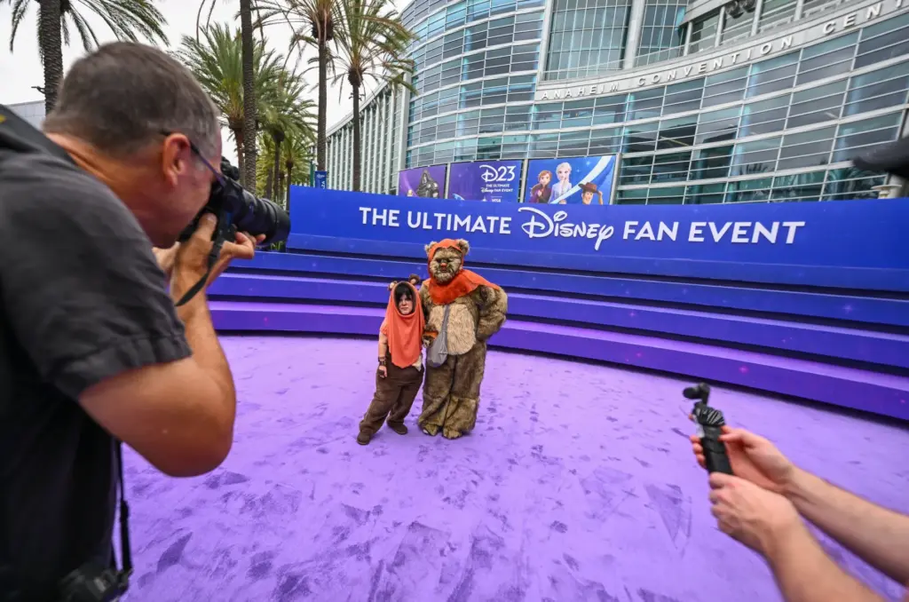 Tracy Foote, right, and Danielle Kerper, dressed as Ewoks, at...