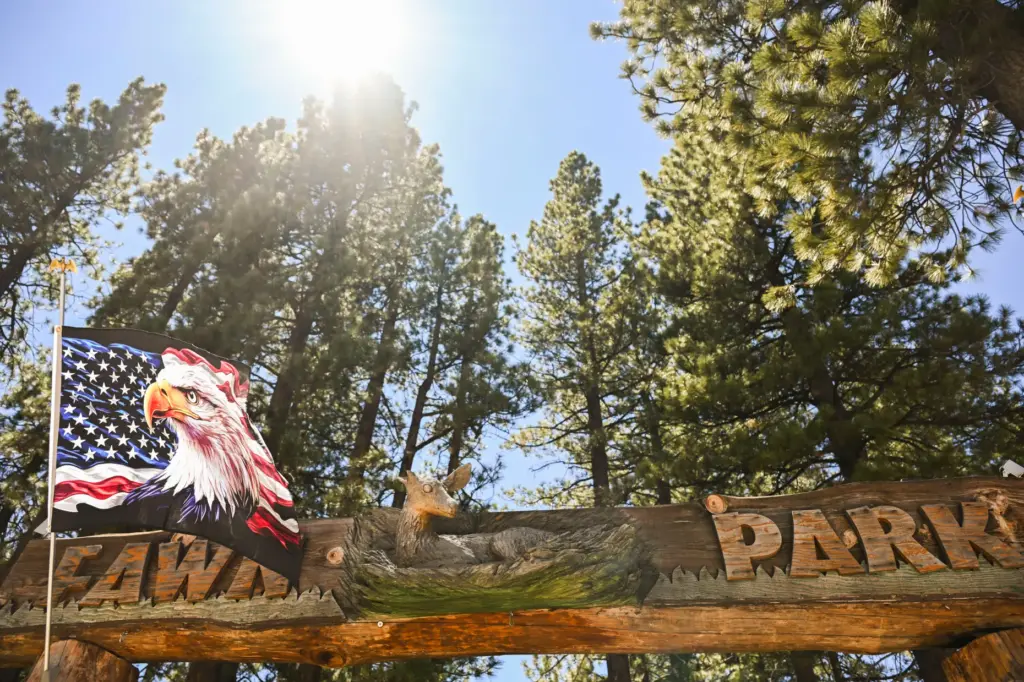 The memorial for Jackie, the Big Bear bald eagle who...