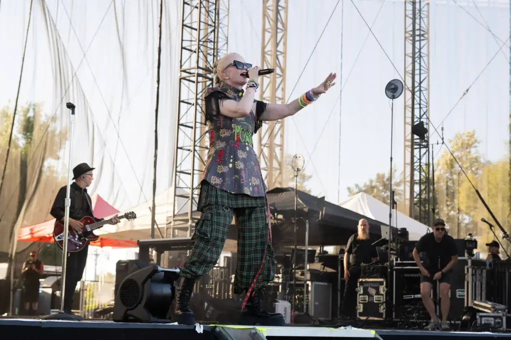 Garbage performs during the Daisy Chain Fields music festival at...