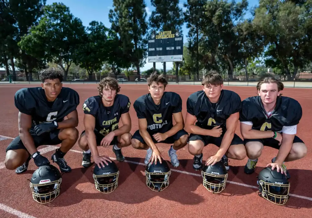 Canyon High School standout players Noah Greene, Zackery Lachman, Noah...