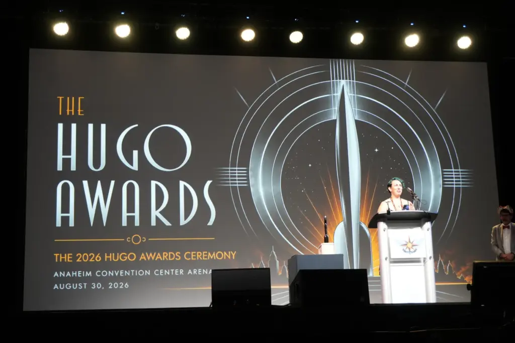 Author Amal El-Mohtar, who won the Hugo Award for Best...
