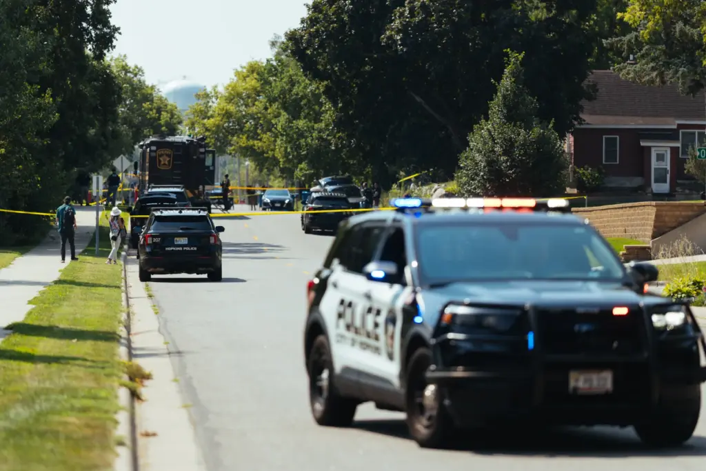 Law enforcement respond to a call at a home daycare,...