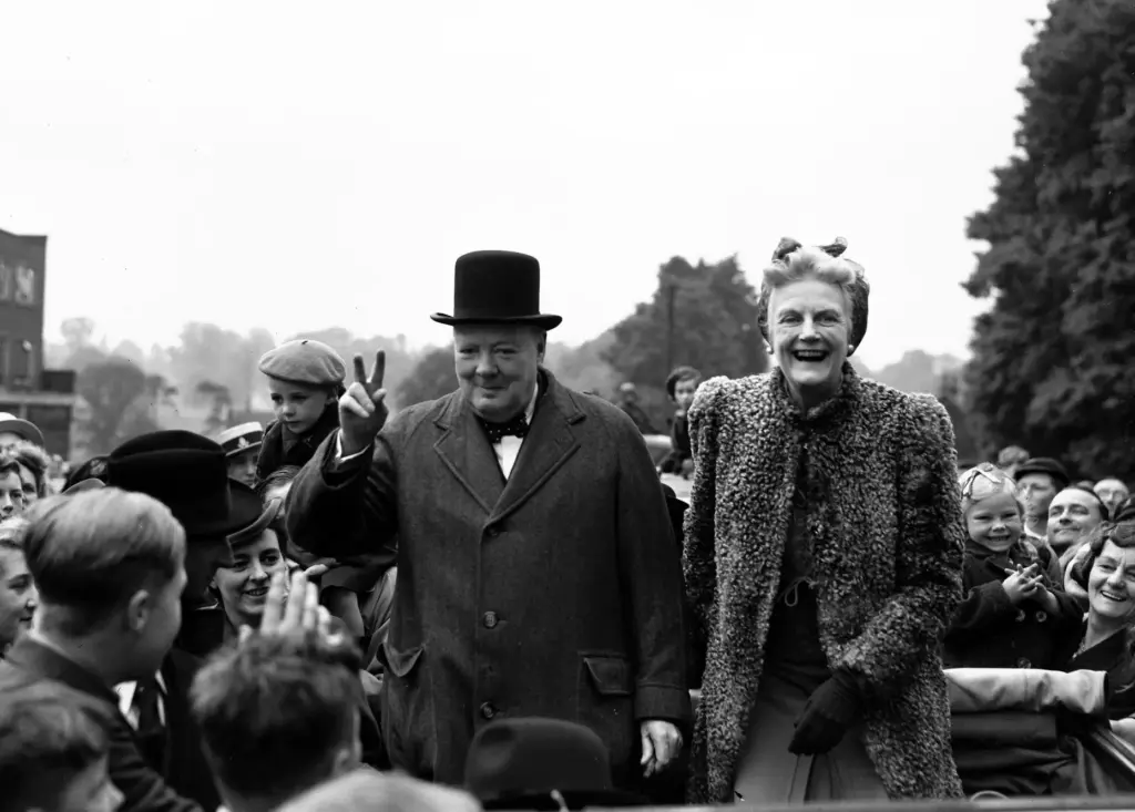 FILE – Britain’s Prime Minister Winston Churchill and his wife...