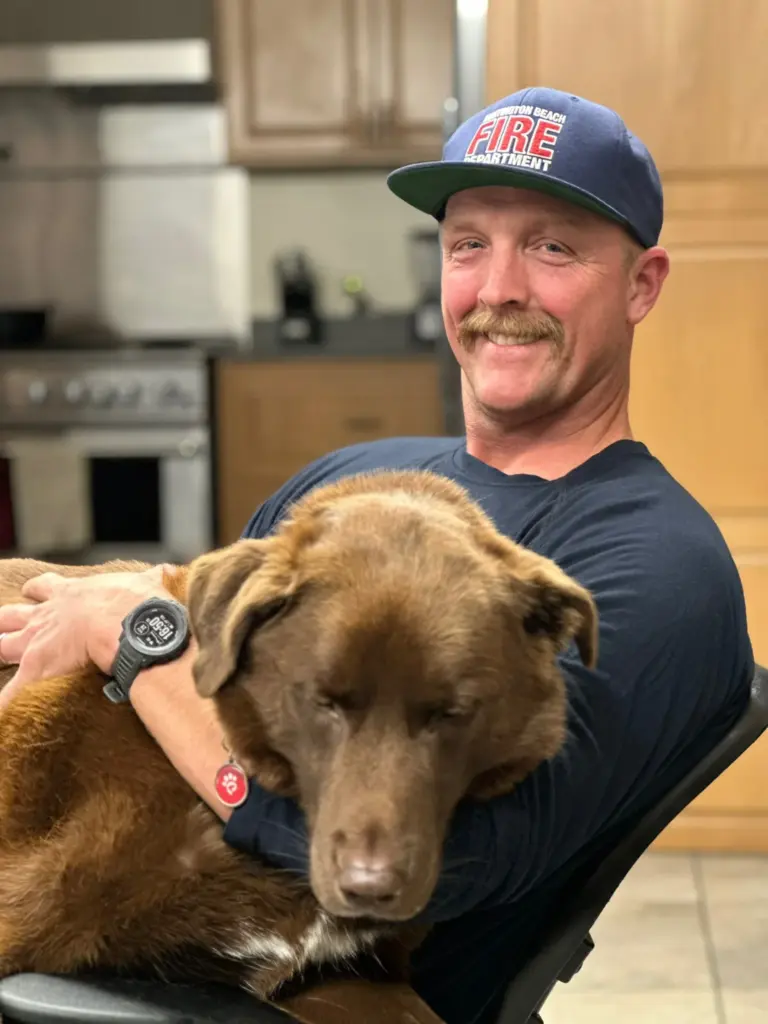Kingman, a CISK dog at Huntington Beach Fire Department and...