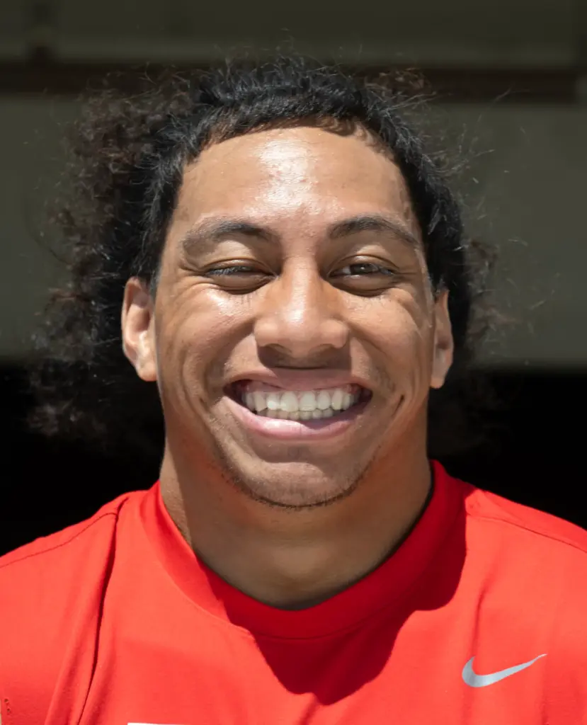 Mater Dei football player Ezekiel Suâa at the Santa Ana...
