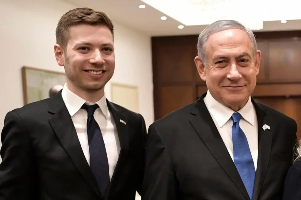 FILE – Israeli Prime Minister Benjamin Netanyahu and son Yair,...