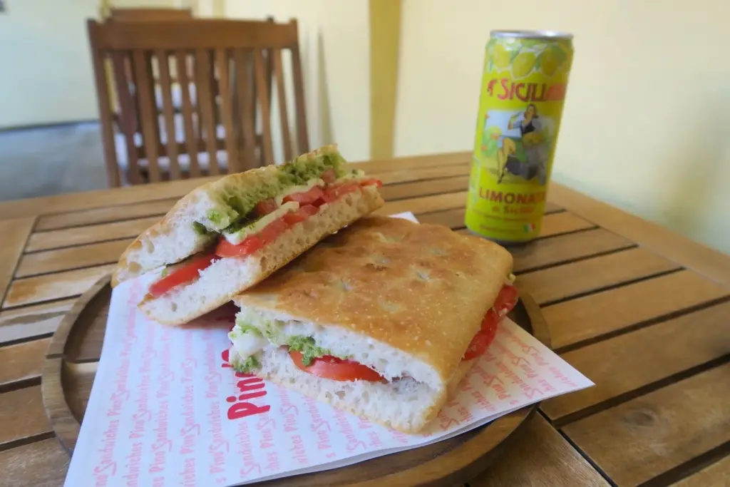 Caprese from Pino’s Sandwiches in Los Feliz. (Carolyn Burt, SCNG)
