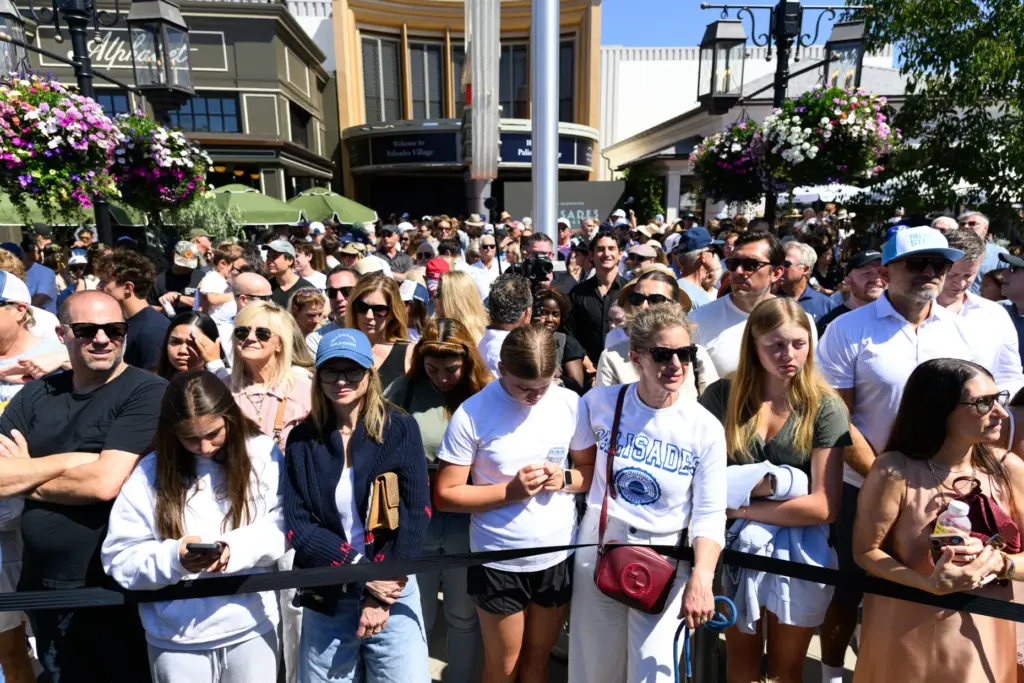 Hundreds attended the grand reopening of the Palisades Village on...