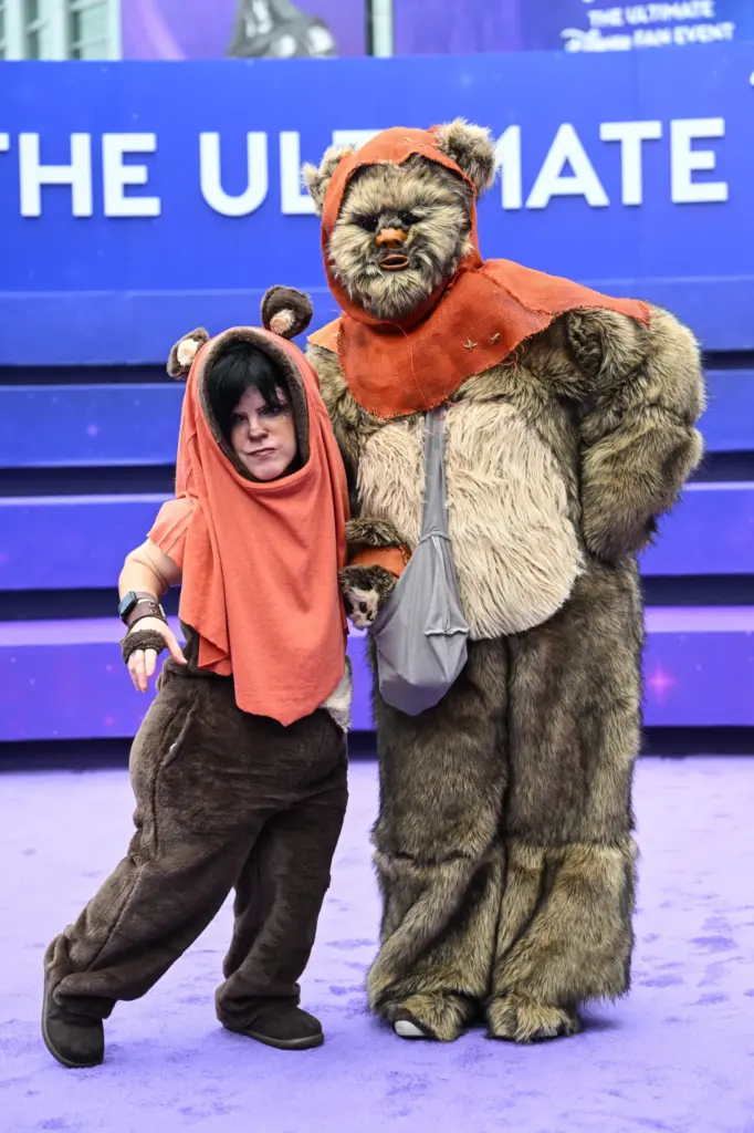 Tracy Foote, right, and Danielle Kerper, dressed as Ewoks, at...