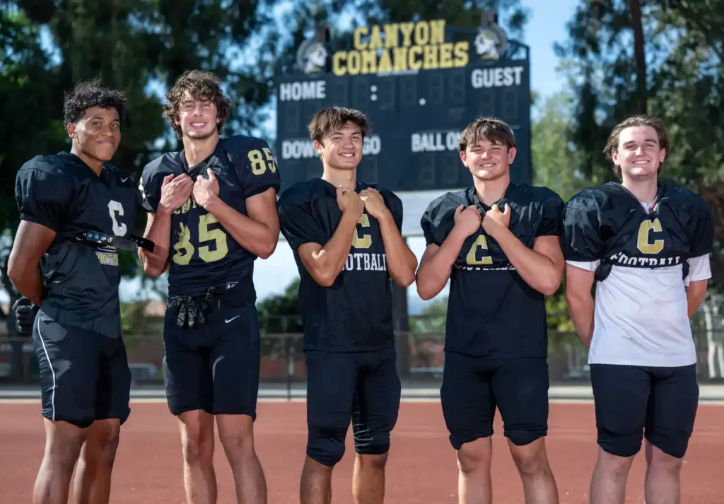 Canyon High School standout players Noah Greene, Zackery Lachman, Noah...