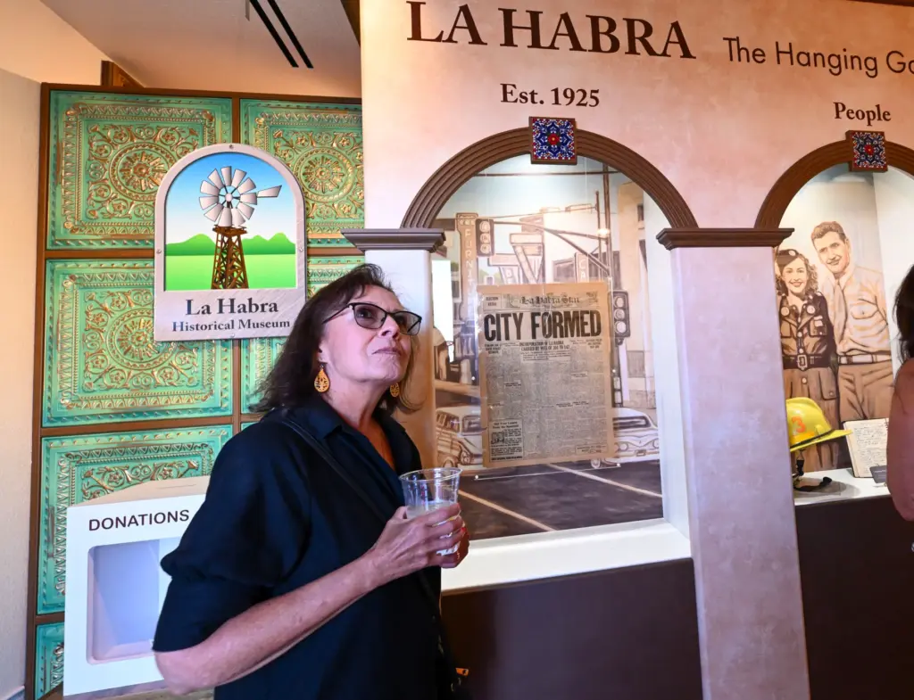 Debra Fuentes checks out the opening of the new La...