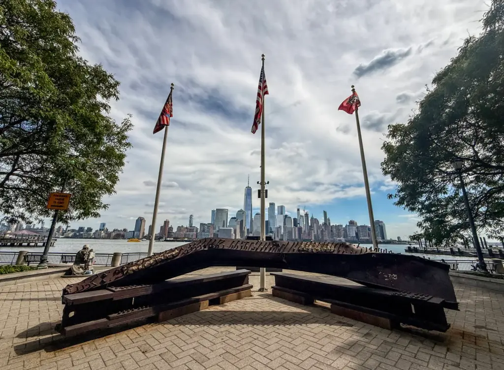 The Jersey City 9/11 Memorial in Jersey City, NJ, on...