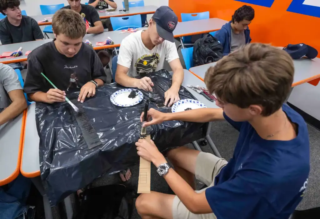 Students in the Fire Tech program at Los Alamitos High...