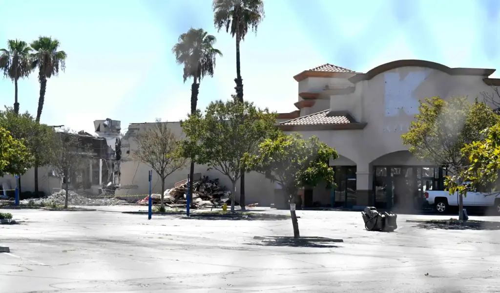 Demolition of the former Kmart in the Mission Grove Shopping...