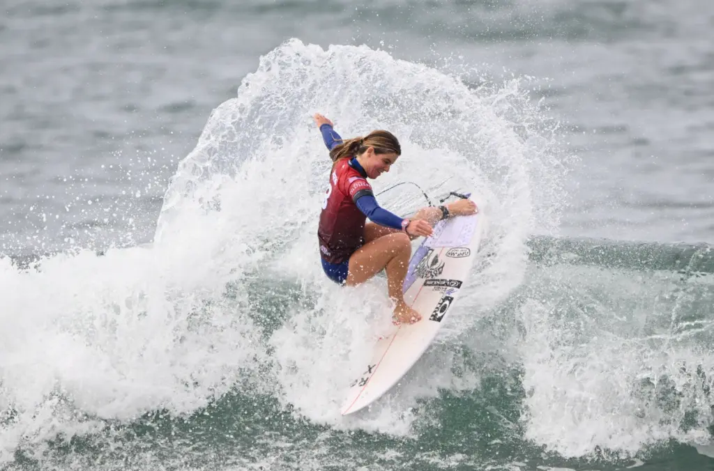 Caroline Marks competes in round 2 of the Trestles Pro...
