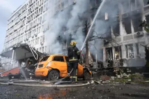 Russia pounds Kyiv with drones, killing 2 and wounding 41 before Zelenskyy’s UN address