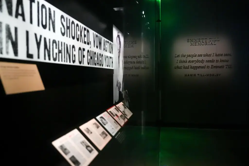 An Emmett Till exhibit at the Smithsonian's National Museum of African American History and Culture