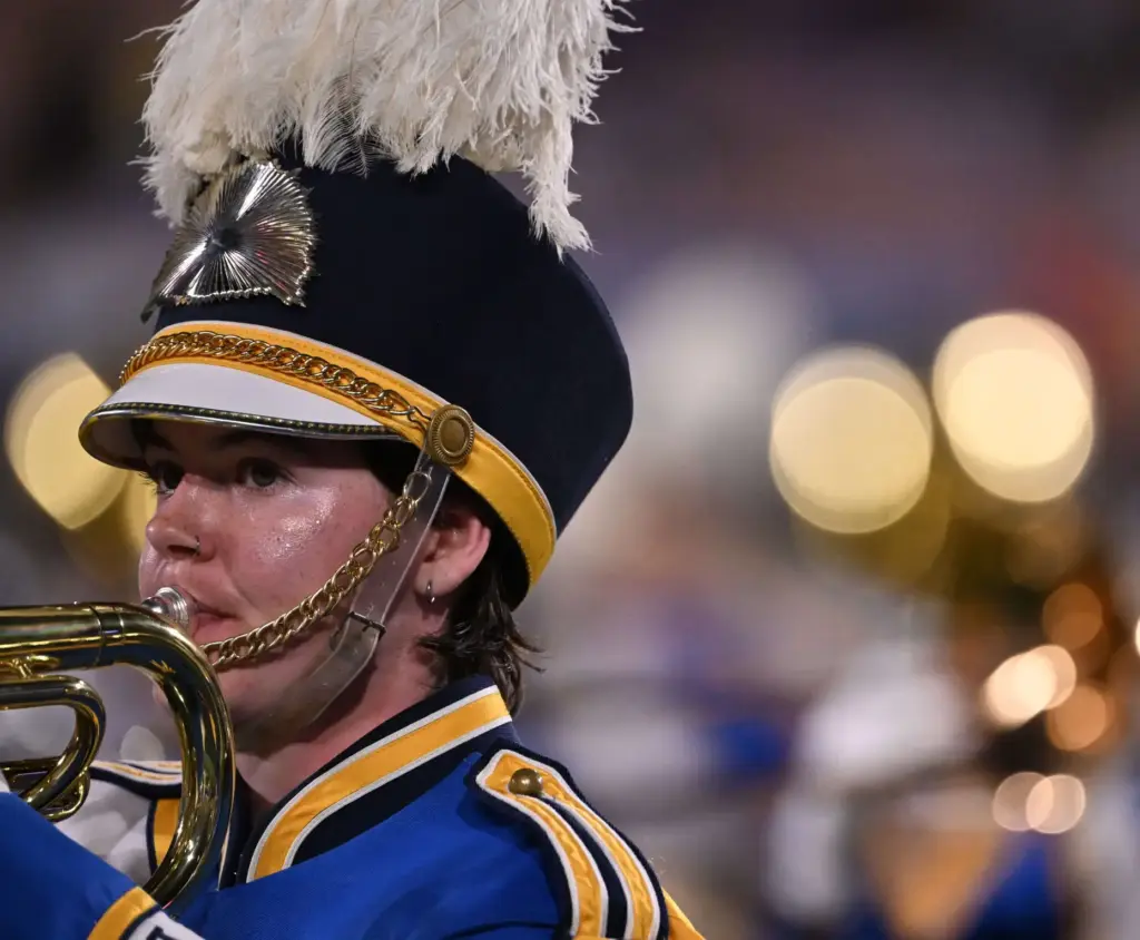UCLA Bruins band performs prior to a NCAA football game...