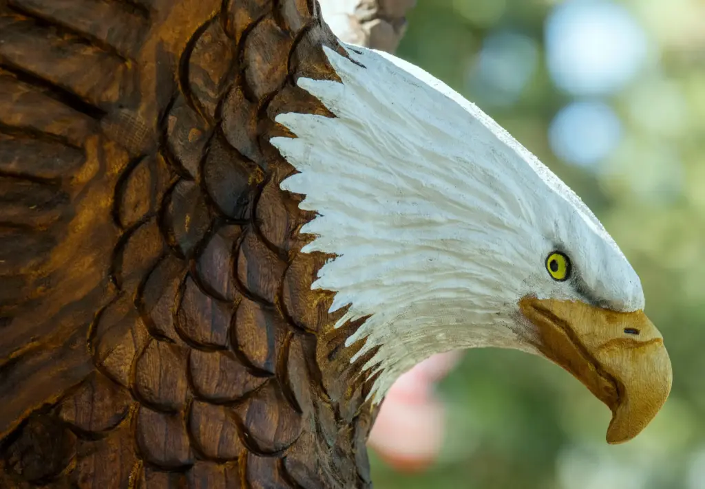 The detail of the wood carving is shown in the...