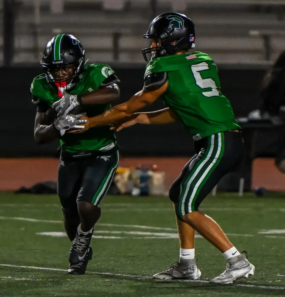 South Torrance running back Chris Noubi runs with the ball...