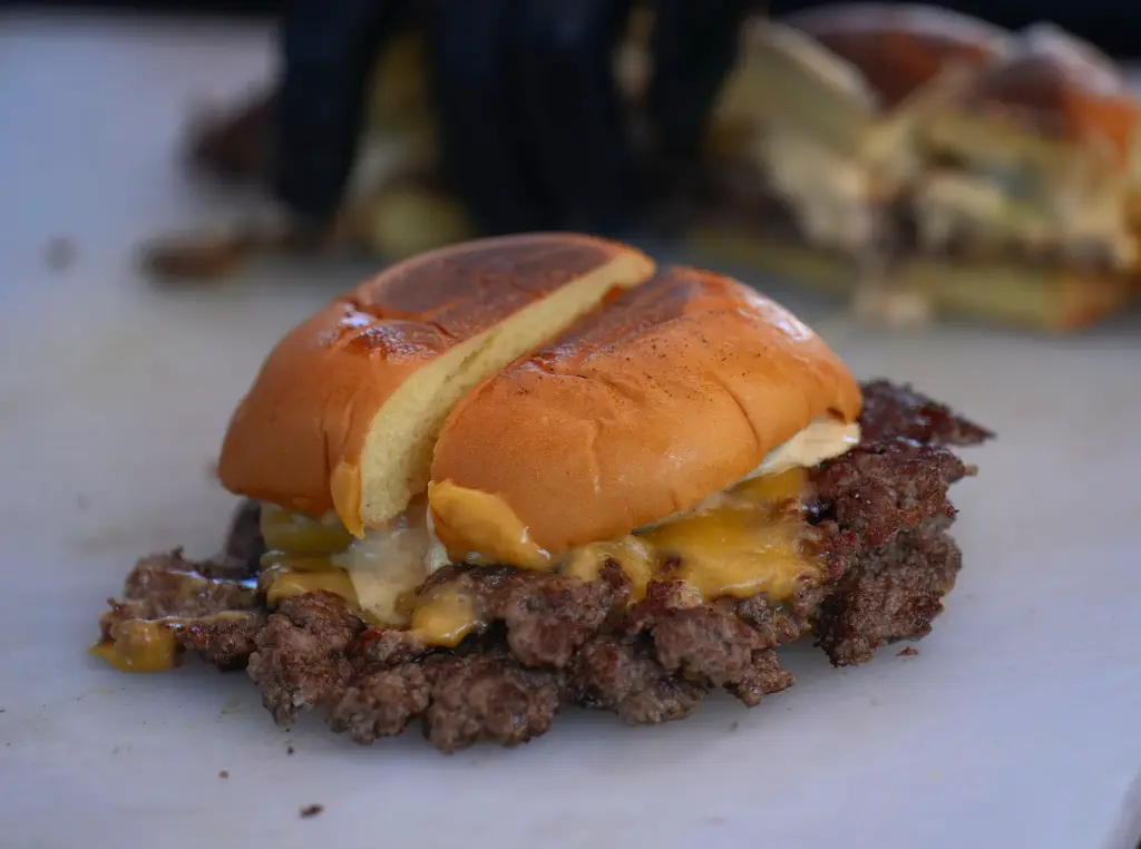 A burger by Smash Burgers at the 2nd Annual Old...