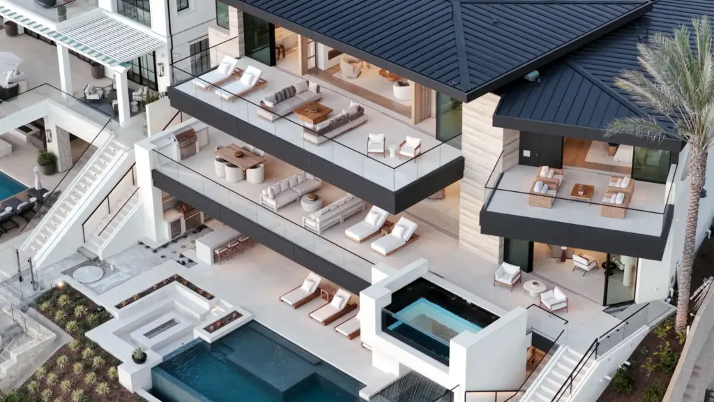 The newly completed oceanfront estate in The Strand at Headlands...