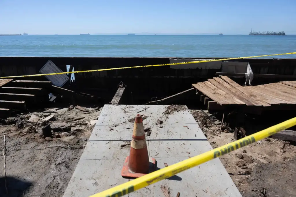 The Long Beach Peninsulaâs battered historic boardwalk on Wednesday, September...