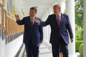 Trump relishes showing Xi his Marine One chopper and new White House helipad