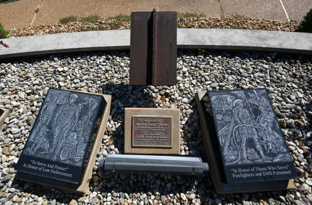A piece of steel from the World Trade Center at...