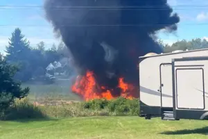 Military: An F-16 crashes during training in Michigan; pilot ejects safely