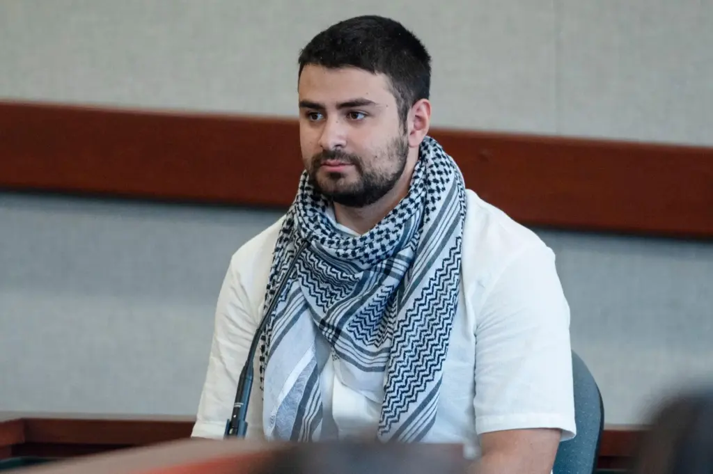 Kinnan Abdalhamid testifies in court during Jason Eaton’s trial in...